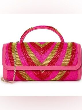 Lele Sadoughi X Trina Turk Mini Tabitha Bead Bag bohemian colorful NWT